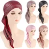 Bufandas Mujeres musulmanas Suave Estiramiento Turbante Sombrero Preatado Cabeza Bufanda Impreso Ladiess Algodón Cáncer Chemo Cap Interior Hijabs Acceso para el cabello 4356828