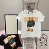 Designkläder för barn Nyaste Baby Pojkar Flick T-shirt Klassisk Bokstavstryck Kortärmad Toppar Barn Sommar Bomull Tecknad T-shirt T-shirts 4Styles