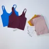 Camisolas e regatas femininas Roupa íntima de cor sólida para yoga agasalhos suspensórios alça nas costas sem sutiã corrida fitness Tops slim fit rourou