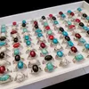 Natural Stone Rings Turquoise Ring Mixed 100Pcs/Lot