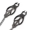 BDSM Metal Nipple Clips Clips Clitoris Labia Torture Torture Play with Chain Steel Bondage Sexy Toys for Women