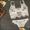 Biancheria intima sexy da donna Intimo di pizzo Reggiseno Mutandine perizoma Set da notte Reggiseno non imbottito Suity1883005 Drop Delivery 2021 Health Beaut