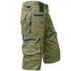 Pantalons pour hommes hommes coton travail ample décontracté Style Safari hommes militaires Cargo Shorts armée tactique Joggers pantalons courts pour hommes