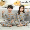Pyjamas Children Autumn Clothing Set For Boys Girls Tops Pants Sleepwear Thermal Underwear Cartoon Totoro Cotton Kids Pyjamas 220922