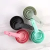 4st/5st/10st Multi Purpose Spoons/Cup Measuring Tools PP Bakningstillbehör Rostfritt stål/plasthandtag Köksagglar