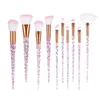 10 datorer Makeup Brush Set Crystal Thread Handtag Powder Foundation Blush Blending Cosmetic Beauty Make Up Brush Pincel Maquiagem