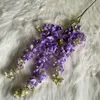 Dekorativa blommor kransar 2st 100 cm 6 gafflar wisteria artificiell sträng bröllop hall tak hängande dekoration fest evenemang blommor arrangera