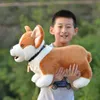 2022 Quality Simulation Animal Corgi Dog Plush Toys Big Welsh Puppy Stuffed Animals Doll for Children Birthday Present 49cm
