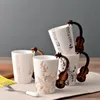 Novelty Music Note Cup Ceramic Guitar Coffee Mugs Personality Tea/Milk/Juice/Lemon Water Bottle Christmas Birthday Gift 220423
