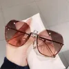 Óculos de sol 2022 TRIM semi -semi -sem -gorjeta de óculos de sol da moda feminina estilista de moda Óculos Proteção UV400