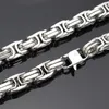 Cadeiras 7-40 "8/12/15mm enormes 316L de aço inoxidável de aço inoxidável cor de aço prateado Bizantino Chain Mens Colar Designchains Sidn22