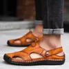 Sandalen Sommer Herren Leder Classic Roman Slipper Outdoor Sneaker Strand Gummi Flip Flops Wasser Trekking SandalenSandalen