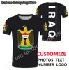 IRAK t-shirt diy gratis custom made naam nummer irq t-shirt natie vlag iq land republiek islam arabisch arabische print po kleding 220609