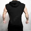 Erkekler yüksek esneklik fitness yelek vücut geliştirme stringer tank top kas erkek kolsuz hoodies yelek fanila stringer giyim 220531