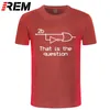 Rem summer grappig om of niet elektrisch ingenieur T-shirt katoen korte mouw t-shirt 220325