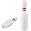 Pipa da fumo più recente Pipa da pipa in ceramica Forma da bowling Filtro bianco portatile con scatola di visualizzazione Portasigarette per tabacco alle erbe secche Boccaglio Catcher Taster