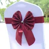 18 Färger Sash Elastic Bow Tie Ready Made Chair Sashes Band för bröllopsfest El Banquet Event Decoration Wholesale 220514