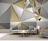Custom Papel de Paree 3D Geometryczne linie przemysłowe dekoracja dekoracji tapety Mural Clubs KTV Nowoczesne malowidła ścienne