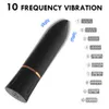 Leistungsstarker stiller Lippenstift-Vibrator, 10-Gang-Klitoris-Stimulation, G-Punkt-Massage, sexy Spielzeug, Frauen-Masturbator, erotische Kugel