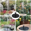 13/16 / 18 cm Fountaine d'eau solaire Pool Pond Pond cascade Décoration de jardin extérieur Baignoire solaire Solaire Fountaine colorée flottante