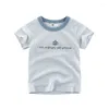 Hemden, gestreift, Sommer-T-Shirts für Jungen, Baumwolle, weicher Stoff, Kleinkind-Bab-Tops, Kinderkleidung, Kinder-T-Shirt