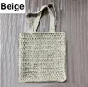 2022 Outdoor Bags Fashion Mesh Hollow Woven Shopping-Bags for Summer Straw Tote Bag Shoulder Bag 6Colors no box