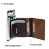 Wallets Customized Name Men Leather Wallet Multifunction Rfid Anti-theft Holder With Magent For Man Money Purse