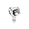 New Trending 925 Sterling Silver Sparkling Paw Print Heart Baby Shoes Charm Fit Original Pandora Charm Bracelet Bead Jewelry Making