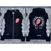 느슨한 클래식 남성 도티 ch 브랜드 스웨트 셔츠 디자이너 말굽 산스크리트 인쇄 럭셔리 지퍼 재킷 패션 풀오버 후드 탑 코트 315o