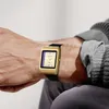 Relógios de pulso Whoesale Men's Belt Assista Creative Retangular Quartz Casual Watchwatches