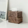 Nordic Creative Black Walnut Paper Solid Trävävnad Japanskt vardagsrum Trä multifunktionell förvaringslåda