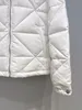 Piumino invernale di lusso di design Elegante losanga cucito Frangivento di alta qualità Nylon caldo piumino d'oca bianco Taglia USA Uomo Outdoo7134517