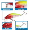 Aorace Minnow Fishing Lure 70mm 8g 3D Eyes Crankbait wobbler Plastica artificiale Esca dura Attrezzatura da pesca 220726