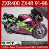 OEM Body For KAWASAKI NINJA ZXR 400 CC ZX-4R ZX4R 91-96 Bodywork 138No.147 ZX Metal red 4R 400CC ZXR400 91 92 93 94 95 96 ZXR-400 1991 1992 1993 1994 1995 1996 Fairing Kit