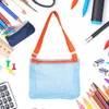 Borsa da spiaggia multicolore per bambini Borsa da spiaggia in rete di sabbia monospalla moda conchiglia di mare giocattolo per bambini sabbiere da spiaggia