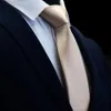 Gusleson qualité Jacquard tissé soie solide cravate pour hommes 8 cm classique cravate rouge marine or jaune cravates mariage affaires