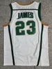 St. Vincent Mary High School Irish LeBron 23 James Jerseys Basketball Shirt Green White College James Ed Jersey Hafdery 2022 NCAA