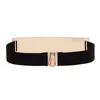 Bälten för kvinna guld silver varumärke bälte klassiska elastiska ceinture femme midjeband damer kläder tillbehör cinturones para mujer