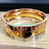 silver bangle Love series diamond real gold 18 K never fade 16-20 size With counter box certificate official replica top quality luxury brand premium gifts bracelet