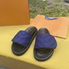 Verano mujer hombre piscina almohada comodidad zapatillas moda carta Velcro diseño plano mulas tobogán playa zapatillas goma antideslizante suela