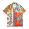 Design Blouse koszule męskie Camisas geometryczny druk literowy