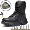 Botas de segurança para homens com tênis de dedo do dedo do dedo do dedo de aço, botas de combate tático do exército de inverno de inverno botas desertas 220718