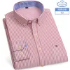 Plus wielkości S do 7xl mężczyzn w 100% bawełniany Oxford Soft Wygodne regularne samopoczucie Summer Business Man Casual Shirts 220813