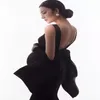 Сексуальные беременные платья для PO снимать глубокие V шея макси -плать