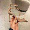 Sandali Scarpe da donna Raso Punta quadrata Stiletto Aperto Snello Crossover Tacchi alti Cinturini alla caviglia regolabili Décolleté Copri taccoSandali