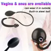 Silicone Inflatable Prostate Anal Butt Dilator Expandable Pump Plug Use Lubricant Adjustable build in ball Dildo sexy Toys