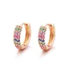Hoop & Huggie MxGxFam 10mm Small Micro Colorful Zircon Earrings For Women Fashion Jewelry 18k Gold Plated Good QualityHoop Kirs22
