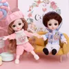 16 cm BJD Mini FASHION Toy DOLL With Clothes MINIATUR Kids Dolls Girls Baby Beautiful Dress Up 1/12 Birthday Gifts 3D Eyes 220418