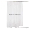 Shower Curtains Bathroom Accessories Bath Home Garden Waterproof Curtain Decorations Mildew- Door Screen With 12 Hooks Fabric Drapes Tle V