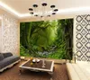 Carta da parati 3d personalizzata luce solare naturale solare verde foresta paesaggio carta da parati per pareti 3d soggiorno camera da letto sfondo murales